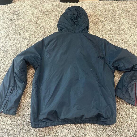 Abercrombie Vintage Style 90s Windbreaker Pullover Jacket Blue Maroon Hooded - Picture 3 of 4